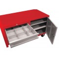 Drawer separation (only in option) and cabinet with 2 shelves